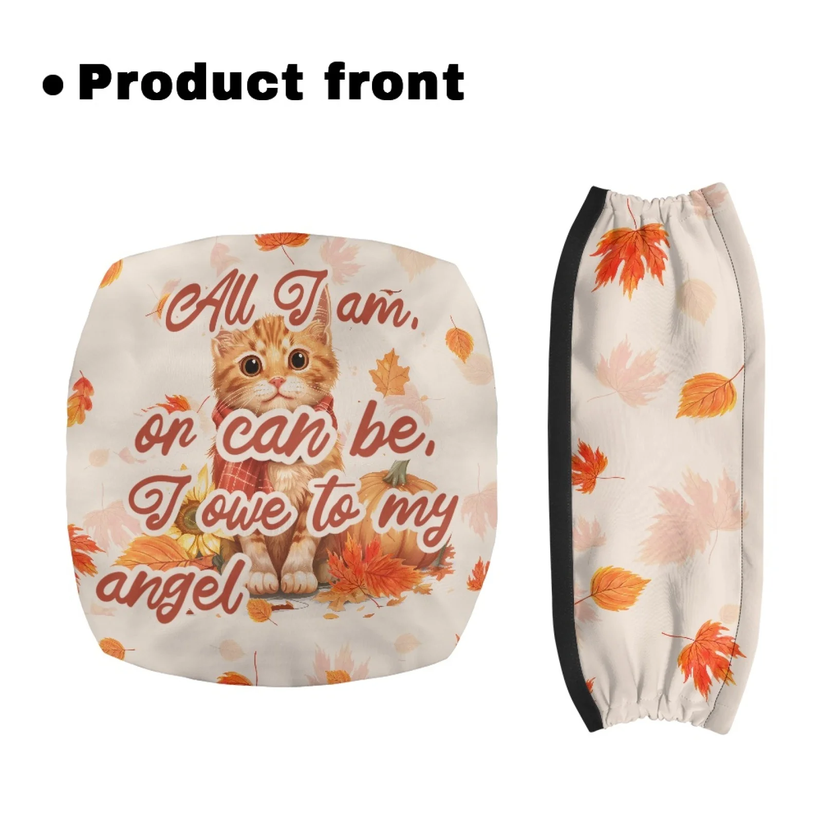 Coloranimal Cat Leaves 2 Pieces Walker Seat Cover Easy to Install Walker Cover for Elderly Adults