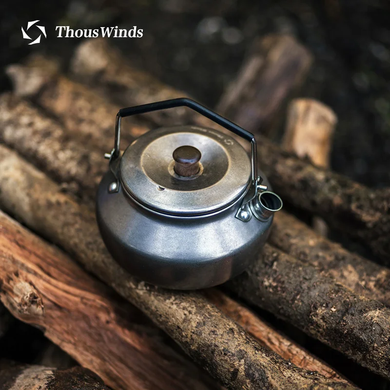 

Thous Winds Outdoor Mini Stainless Steel Kettle 0.6L Portable Kettle Coffee Maker Tea Maker