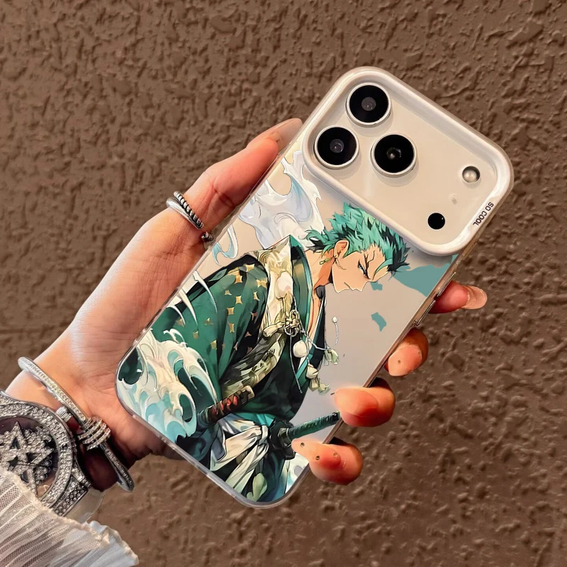 เคสโทรศัพท์ลายการ์ตูนวันพีซ ลูฟี่ โซโล สำหรับ Redmi Note 14 13 Pro Plus A5 A3 15 15C 14C 13C 14 13  แบบด้าน  IMD  แข็ง