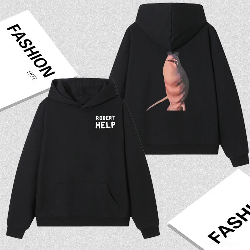 

Marcus the Worm Graphic Double Sided Print Hoodie Men Women Fleece Casual Loose Sweatshirts Autumn Winter Long sleeve Pullovers