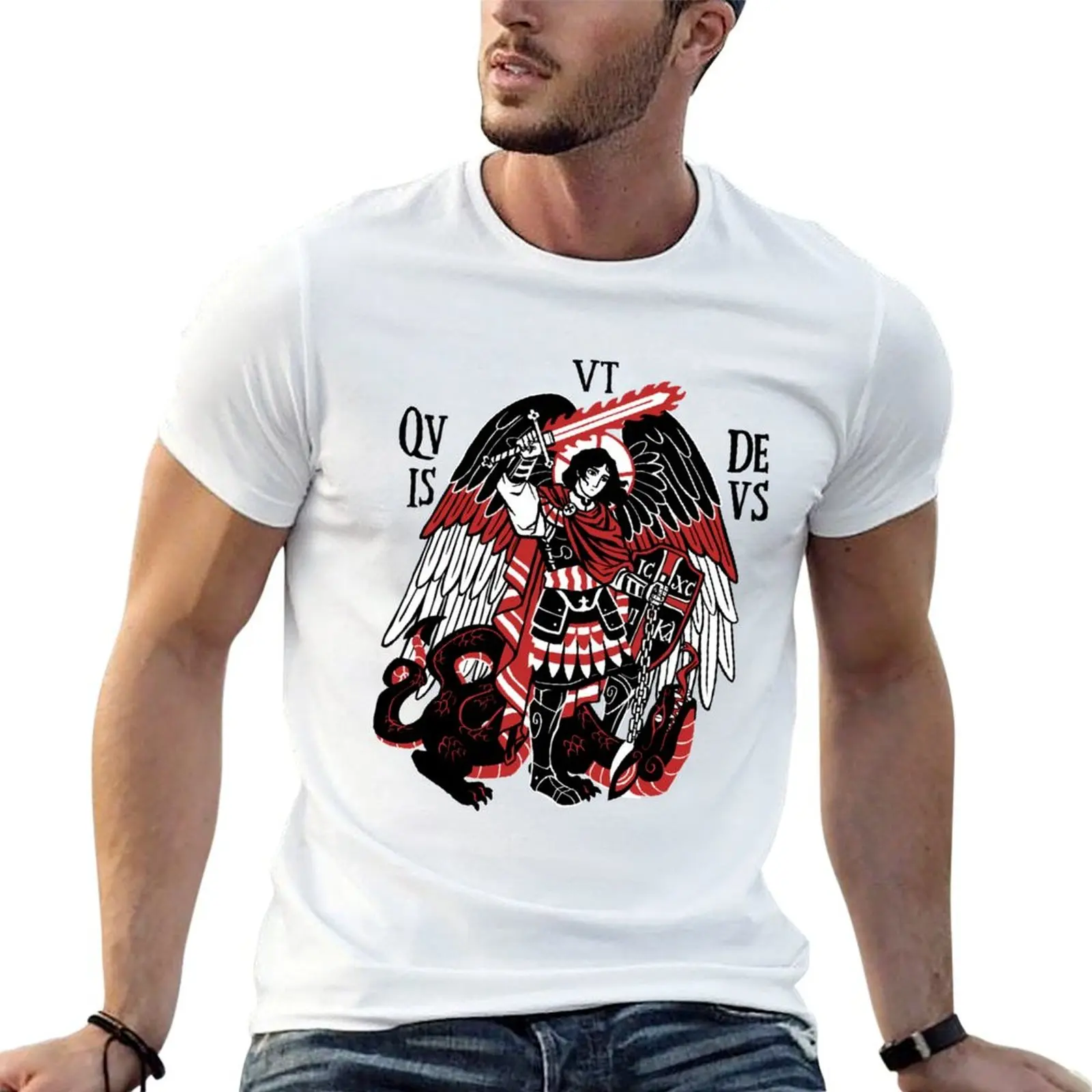 St Michael the Archangel T-Shirt Plus Size All Match Tee Shirt