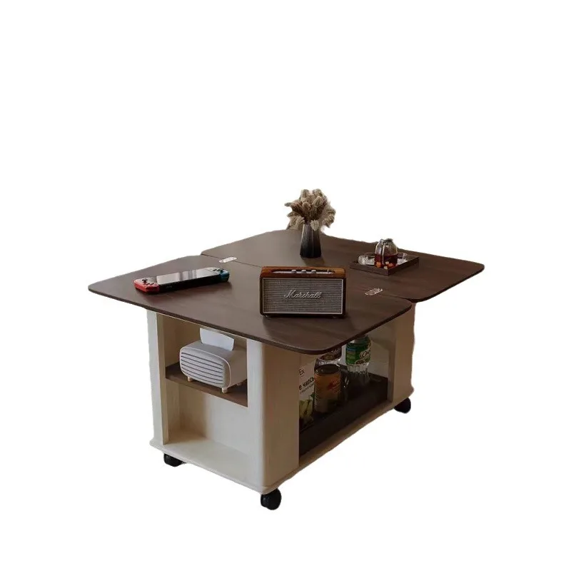 

Solid wood trolley, simple folding, mobile small apartment, ancient style of living room sofa