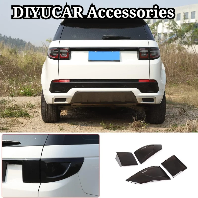 For Land Rover Discovery Sport 2020-2022 ABS Blackened Car Rear Taillight Cover Trim Exterior Accessories