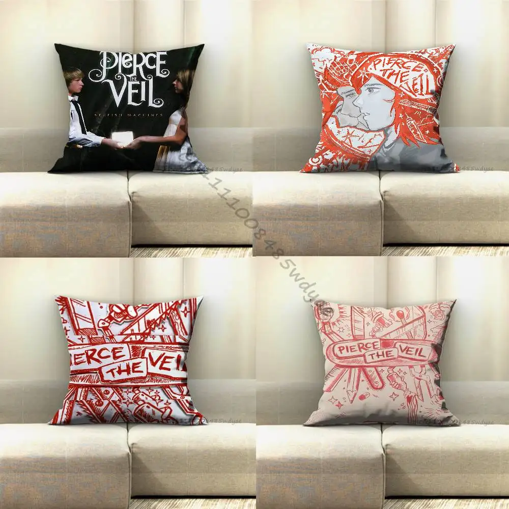 P-Pierce The Veil Band Pillow for Sofa Seat Chair Decorative/Modern Home Decor Print Throw Cushion