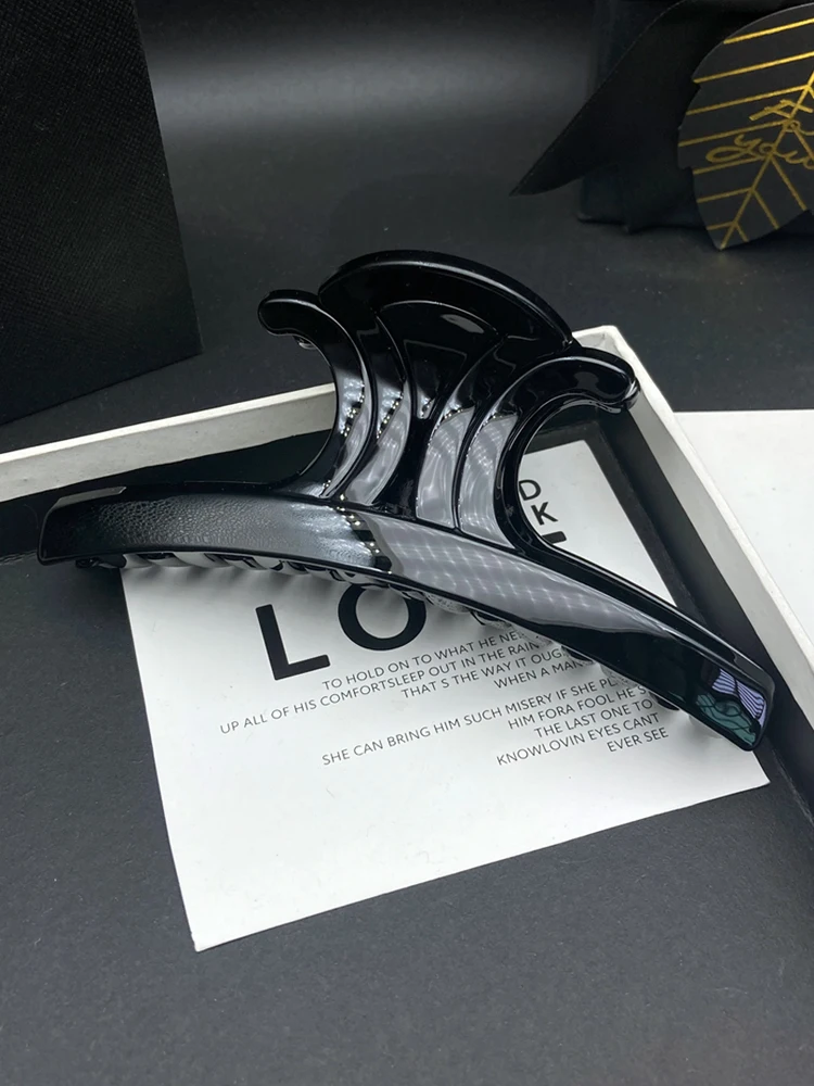 Zhixiu Large Size Shark Clamp Hair Accessories Korean Style Simple Design Women's Fashion Hair Grips for Office Commute