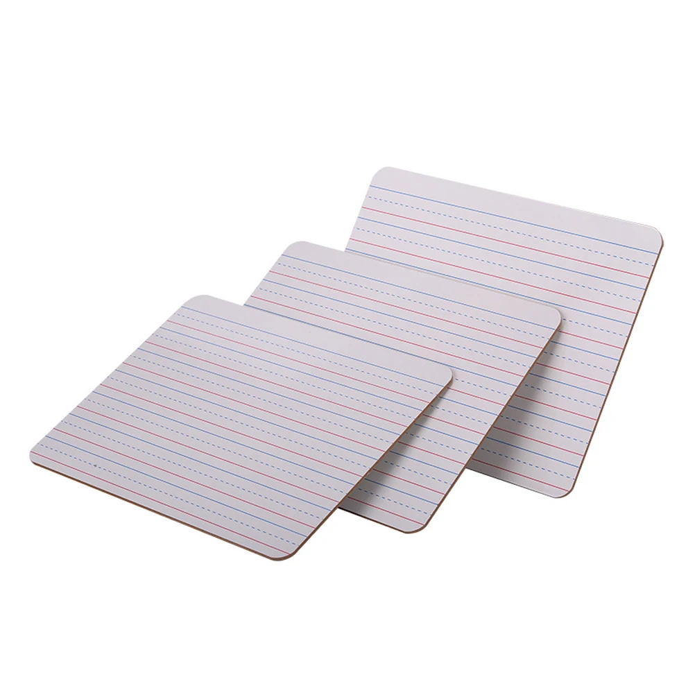 

6 pcs Double Sided Mini Whiteboard Frameless Hardboard Reusable Lap Board For Kids Writing Practice English Learning