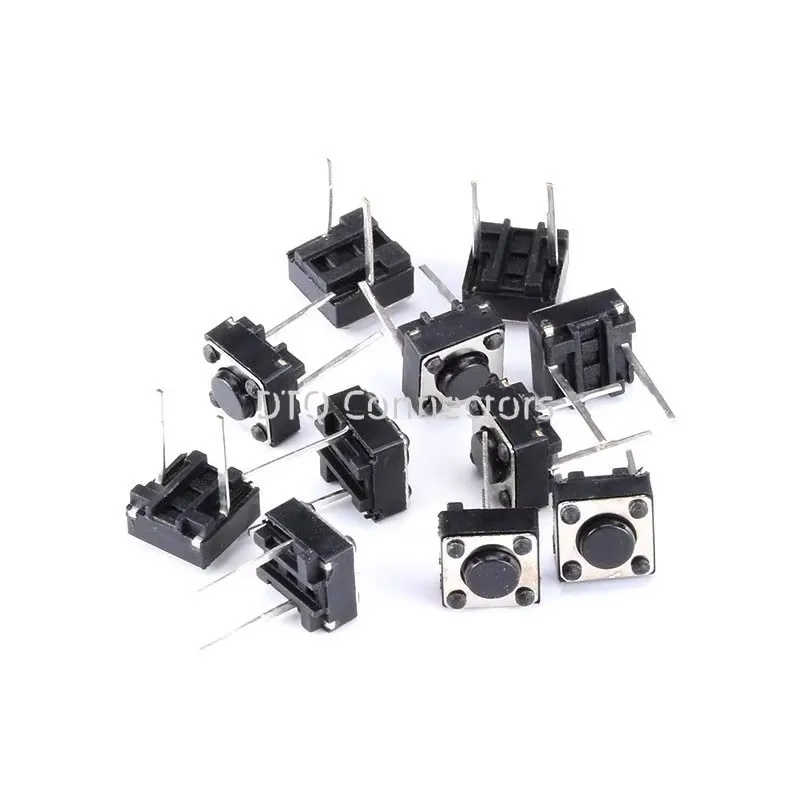 1000PCS 2 pins 6*6*4.3mm/5mm/6mm/7mm Mid-foot Switch Tactile Push Button Switches