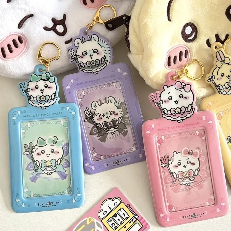 Cartoon Chikawas Magical Girl Series Card Case Anime Kawaii 3-inch Card Storage Hachiware Usagi Protective Case Pendant Keychain