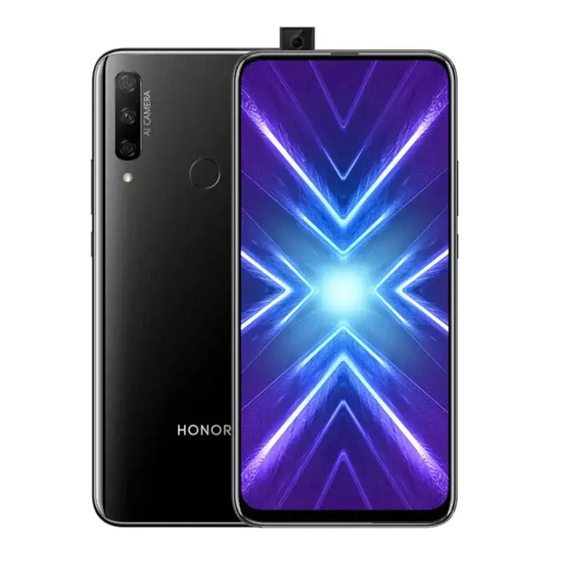 هاتف HONOR 9X مستعمل بنظام تشغيل عالمي، شاشة 6.59 بوصة، بطارية 4000 مللي أمبير، معالج Haisi Qilin 710F، واجهة EMUI 9.1، كاميرا 48 ميجابكسل - 2
