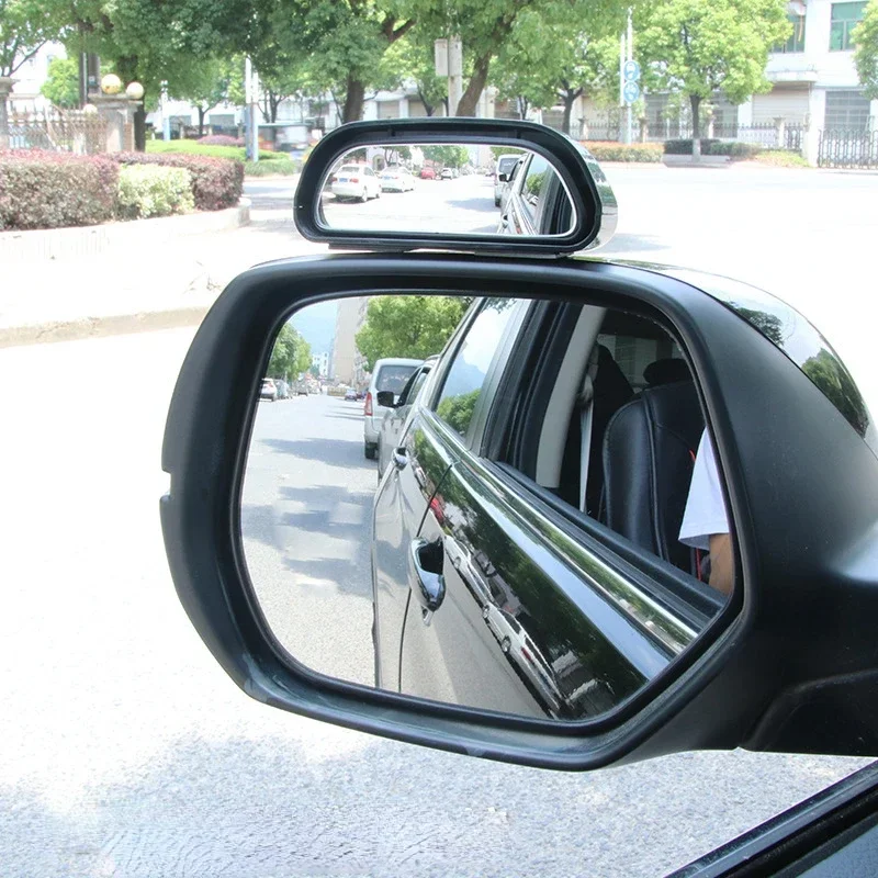 

GEFENSI Convex Blind Spot Mirror Safety Driving Wide-angle 360 Degree Adjustable Clear Rearview Mirror Car Accessories