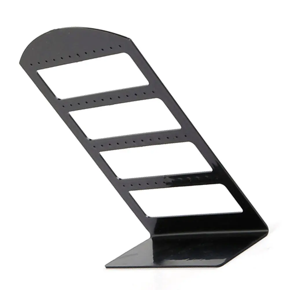 

24 Holes 12 Pairs Black Plastic Earring Display Stand 13.5 X 5 X 18Cm Jewelry Organizer Rack Storage Holder Earring Display