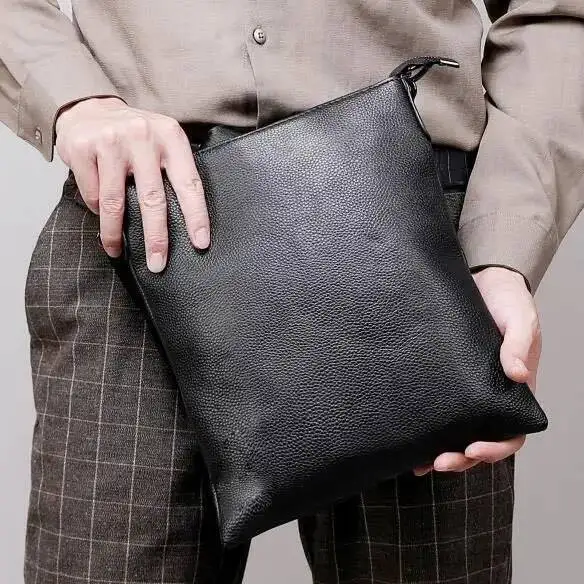 2025 New Solid Men's Handbags Cow Genuine Male Shoulder Real Natural Leather Crossbody Bag Messenger Bags - Image 2