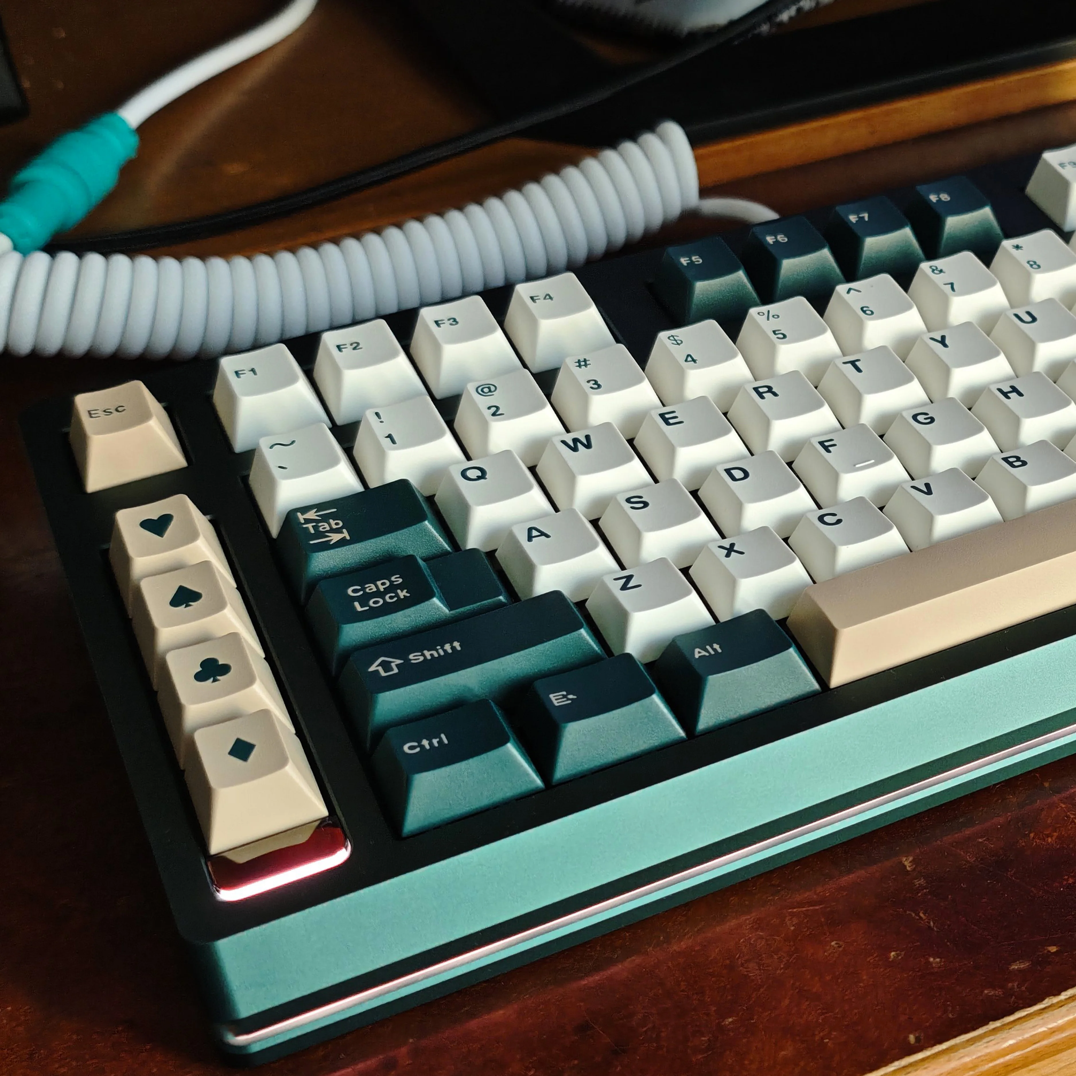 

163 Keys British Racing Green Keyboard Keycaps Cherry Profile Double Shot ABS Keycaps for MX Switches Mechanical Gaming Keyboard