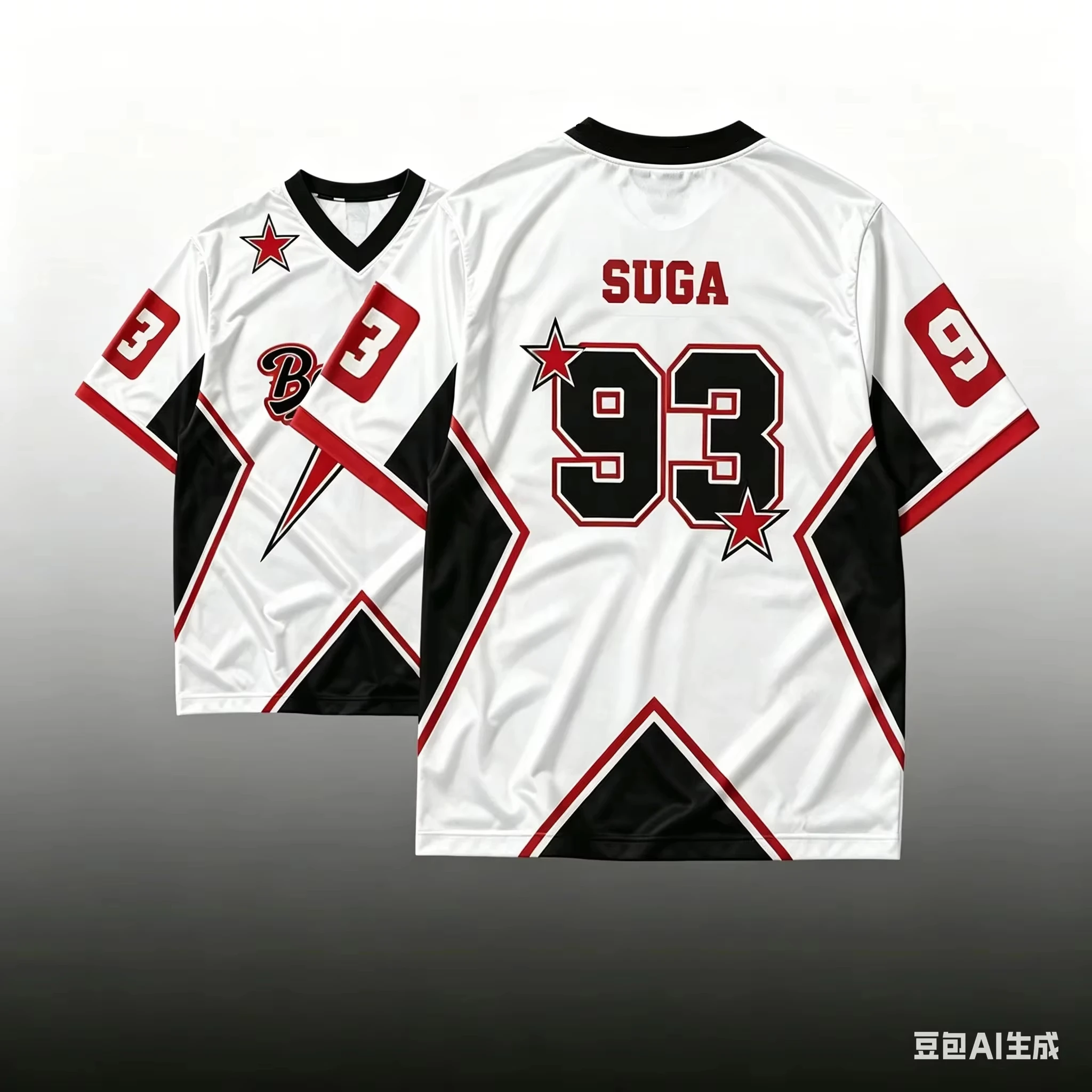 Familien-Partnerlook JIMIN Fußballtrikot, geometrischer 95-Zahlen-Druck, kurzärmeliges Mesh-Oberteil für Erwachsene, Kinder, Kpop-Fans, Streetwear – Detail 8