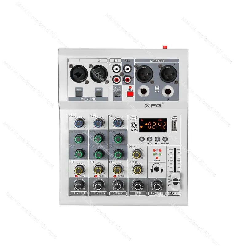 Miniature Mixer 4way Bluetooth USB Pro Mini Reverb Audio Mixer
