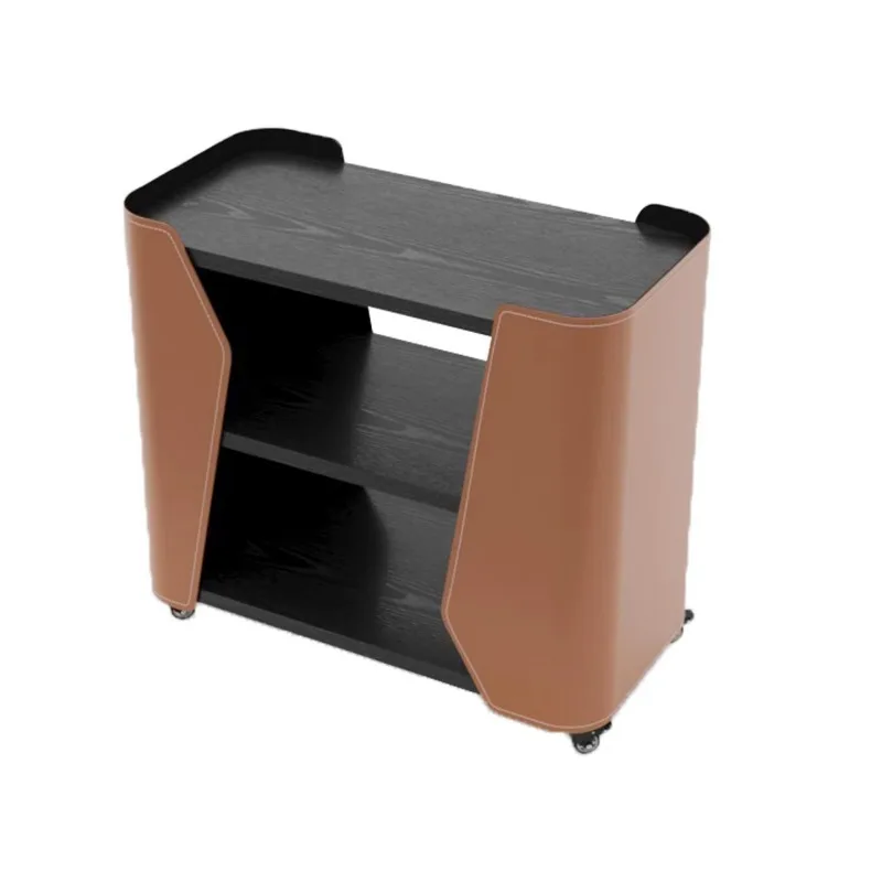 Saddle leather moving side, home living room dining room sofa side table