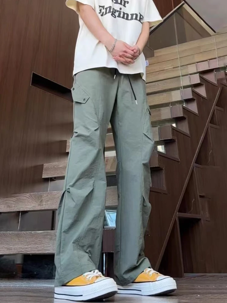

Army Green Baggy Spring Summer Male Trousers High Quality Aesthetic New in Street Designer Cheap Y2k Vintage Men's Cargo Pants