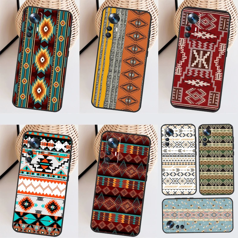 Tribal Ethnic Pattern Case For Xiaomi 13 13T Pro 12T 11T 12 Lite 12X POCO X3 X5 Pro X4 F4 GT M5 M5s F3 F5 Funda