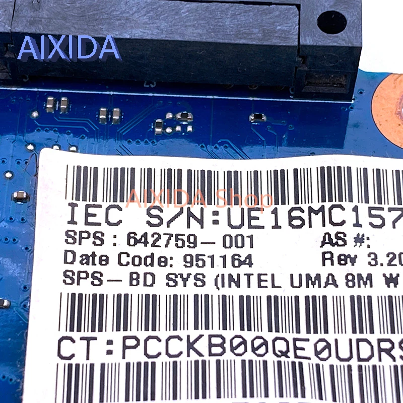 Imagem -05 - Aixida-motherboard 6050a2398701-mb-a02 642755001 642756-001 642759-001 para hp Elitebook 8460p Qm67 Ddr3