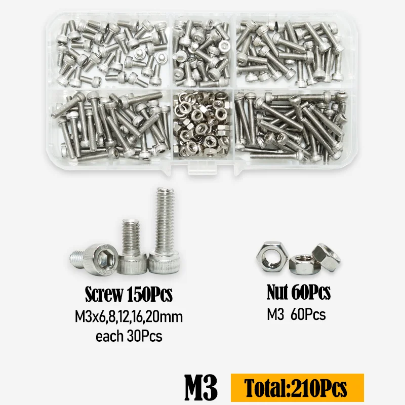 Innen sechs kant schrauben Schrauben Muttern Kit m2, 5 m3 m4 m5 m6 m8 Inbus antrieb din912 2,5 Edelstahl metrische Sechs kant schraube mit Mutter – Detail 8