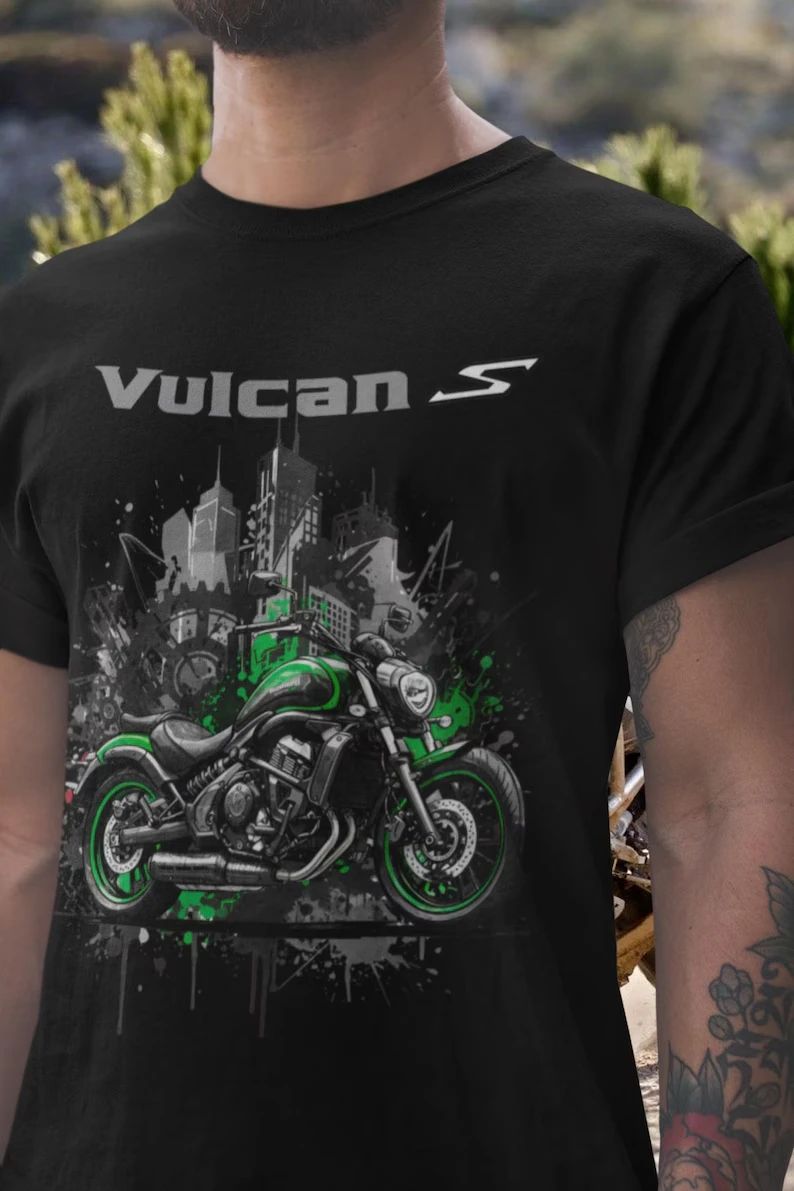 2026 Vulcan S T-Shirt Modern Cruiser Biker Geschenk für Männer Parallel Twin Motorrad-Fan Top Baumwoll-T-Shirt Unisex – Detail 2