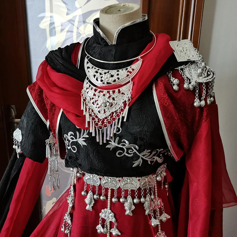 

Anime Tian Guan Ci Fu Hua Cheng Cosplay Unfirom Costume 2026 Halloween Uniform Red Chinese Antique Costume Han Fu Suit
