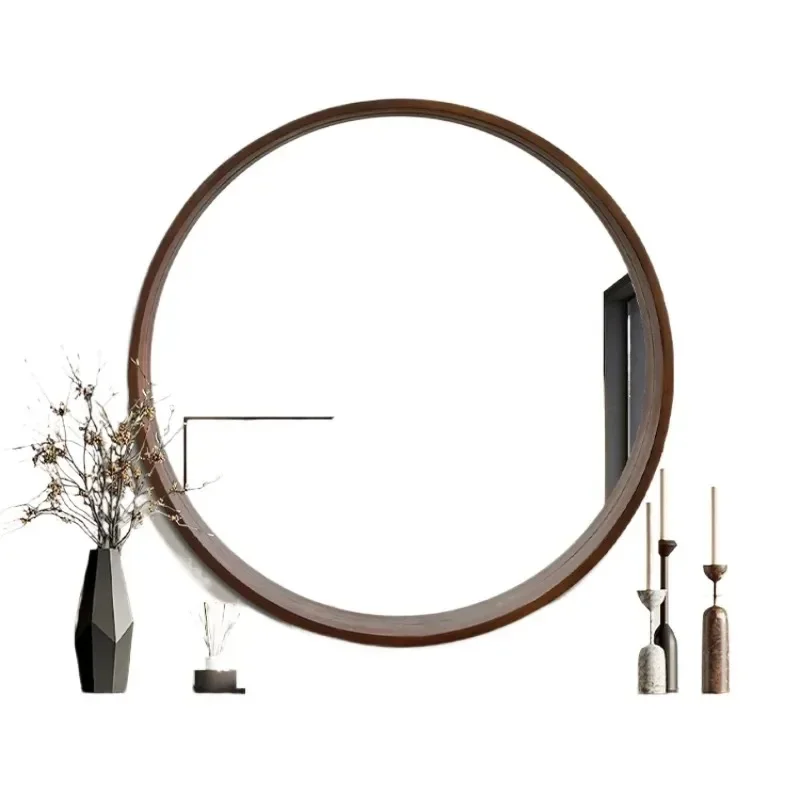 

Solid wood bathroom mirror bathroom mirror wall-mounted dresser storage makeup mirror wall-mounted chest