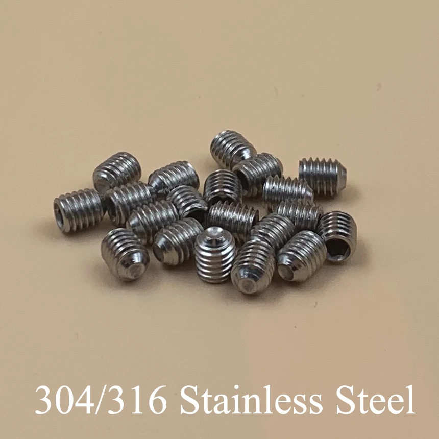 

M3*3/4/5/6/8/10/12 M3x3/4/5/6/8/10/12 316 Stainless Steel DIN916 Hex Hexagonal Socket Allen Head Grub Bolt Cup Point Set Screw