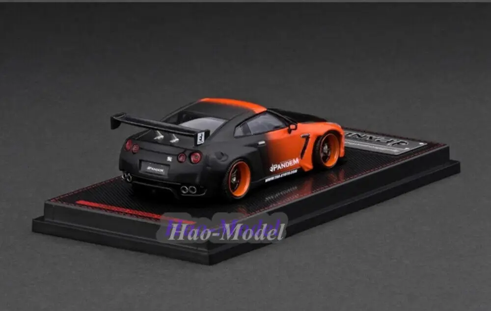 IG 1/64-Jouet de simulation en métal moulé sous pression pour PANDEM R35 GTR, modèle de voiture modifié, alliage, cadeau d'anniversaire, passe-temps, collection d'affichage orange