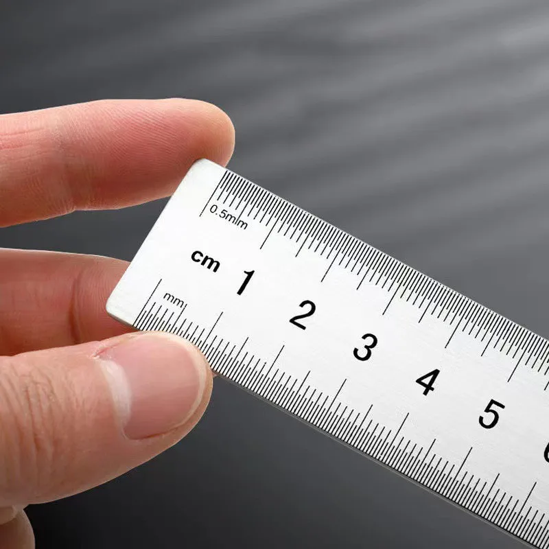 1pcs M&G ARL96027 Bidirectional Stainless Steel Ruler Student Drawing Measurement Ruler Office Drawing