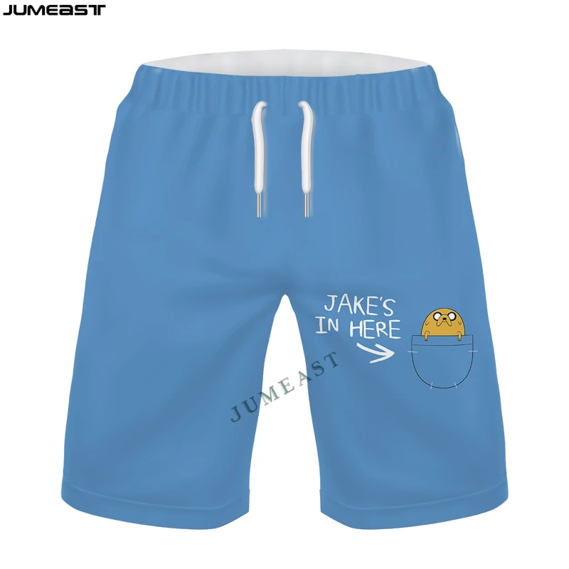 Jumeast-pantalones cortos de dibujos animados para hombre y mujer, ropa de calle masculina y femenina, pantalones de chándal informales para playa