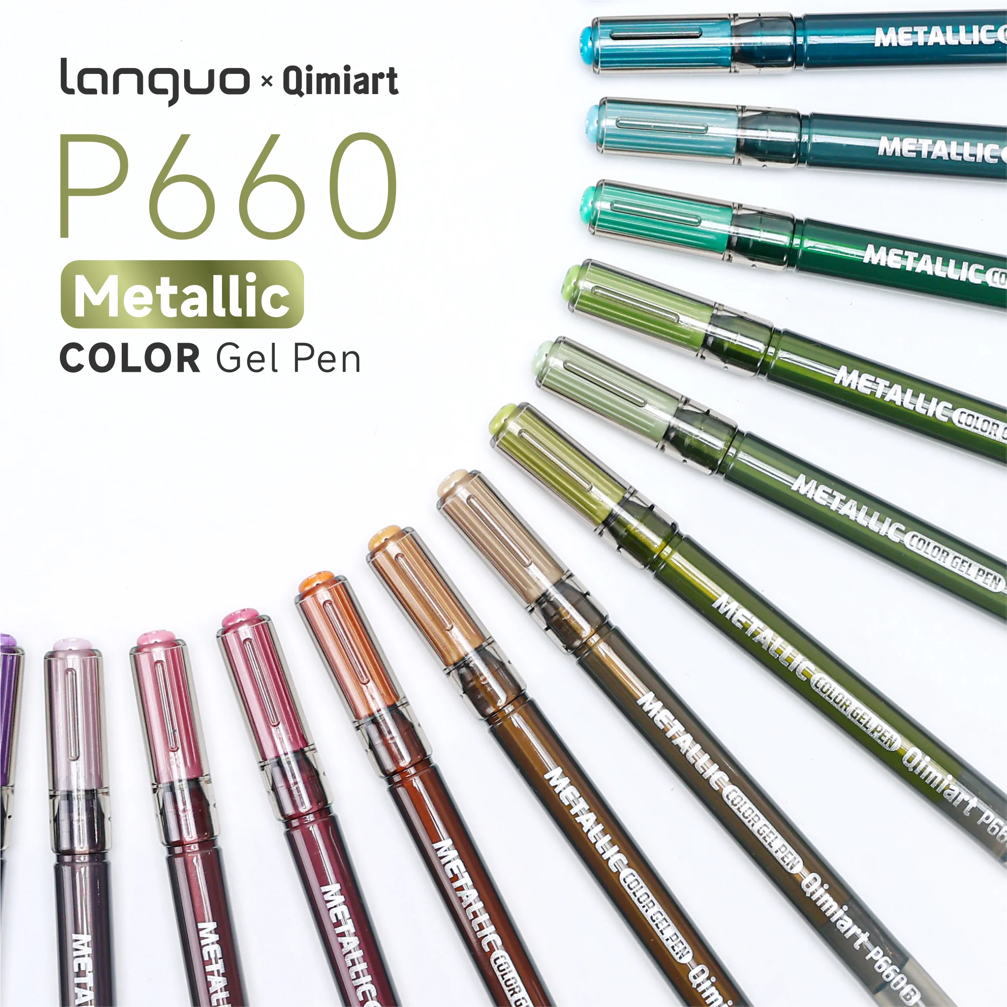 Languo 3D Dreidimensionaler 48-Farben Metallic-Malstift mit 1. 0-mm-Spitze aus Edelstahl, stabiler und gleichmäßigere Tintenausgabe, metallische Glanztextur, stärkere Farbdeckung, geeignet für verschiedene Materialien, wasserfest und lichtbeständig, sehr satte Farben, erfüllt mehrere Zeichnungsbedürfnisse, geeignet zum Zeichnen, Schreiben, Markieren, DIY... Nagelkunst, Glas, Keramik – Detail 7