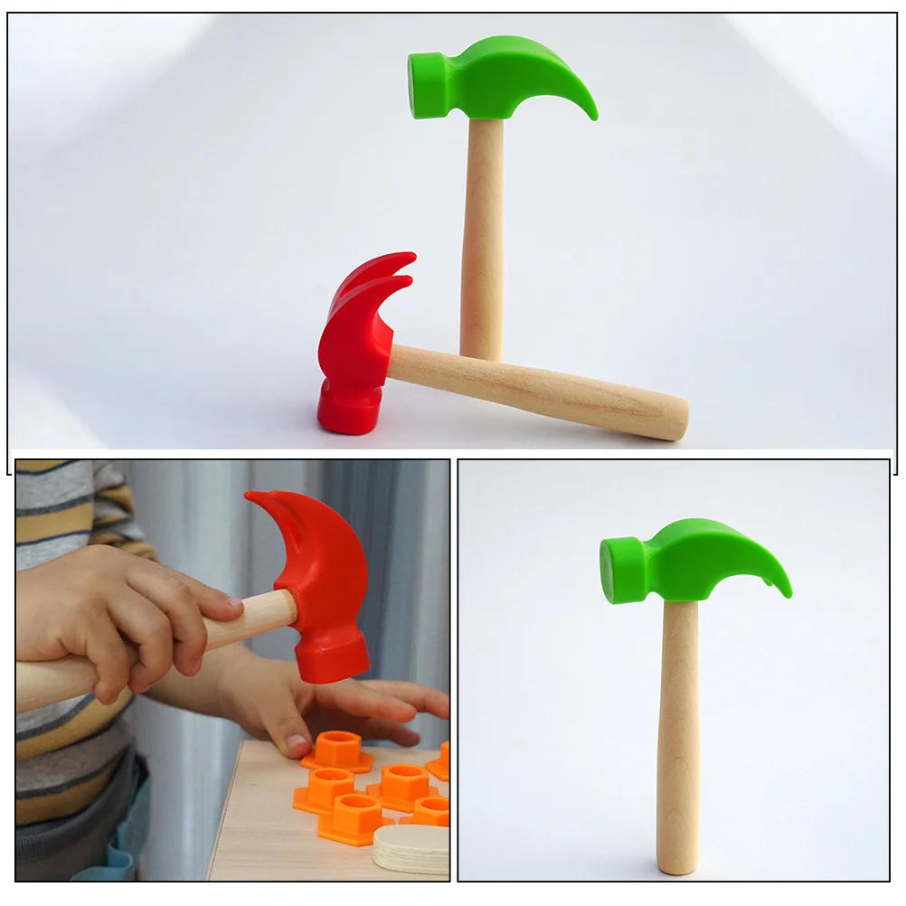 BESPORTBLE 2 pçs ferramenta de reparo chifre martelo fingir jogar bater brinquedo para meninos meninas batendo jogo construção divertido brinquedo