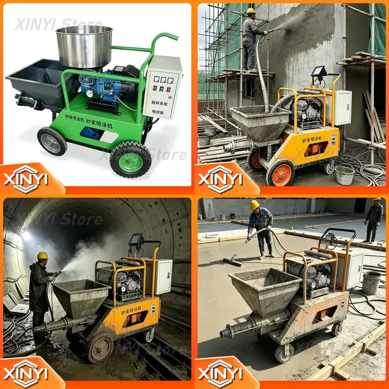 Pneumatic mortar spray gun is a convenient auxiliary tool for cement mortar construction