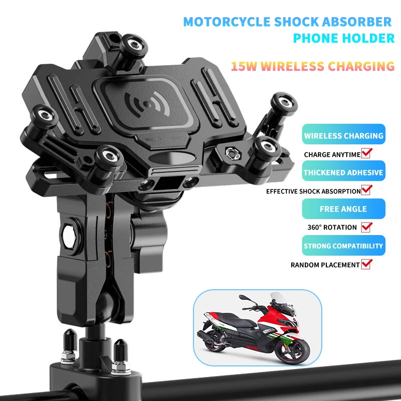 Motorcycle Mobile Phone Holder Wireless Chargingfor Aprilia SR GT 200 SR Max250 300 125 APR300 SXR 125   Accesorios Bracket