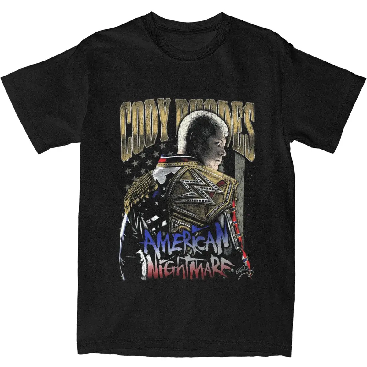 Cody Rhodes Merch Outfit The American Nightmare T Shirt for Men Cotton Wrestling Finished Story Tee Shirt Gift Idea Clothing