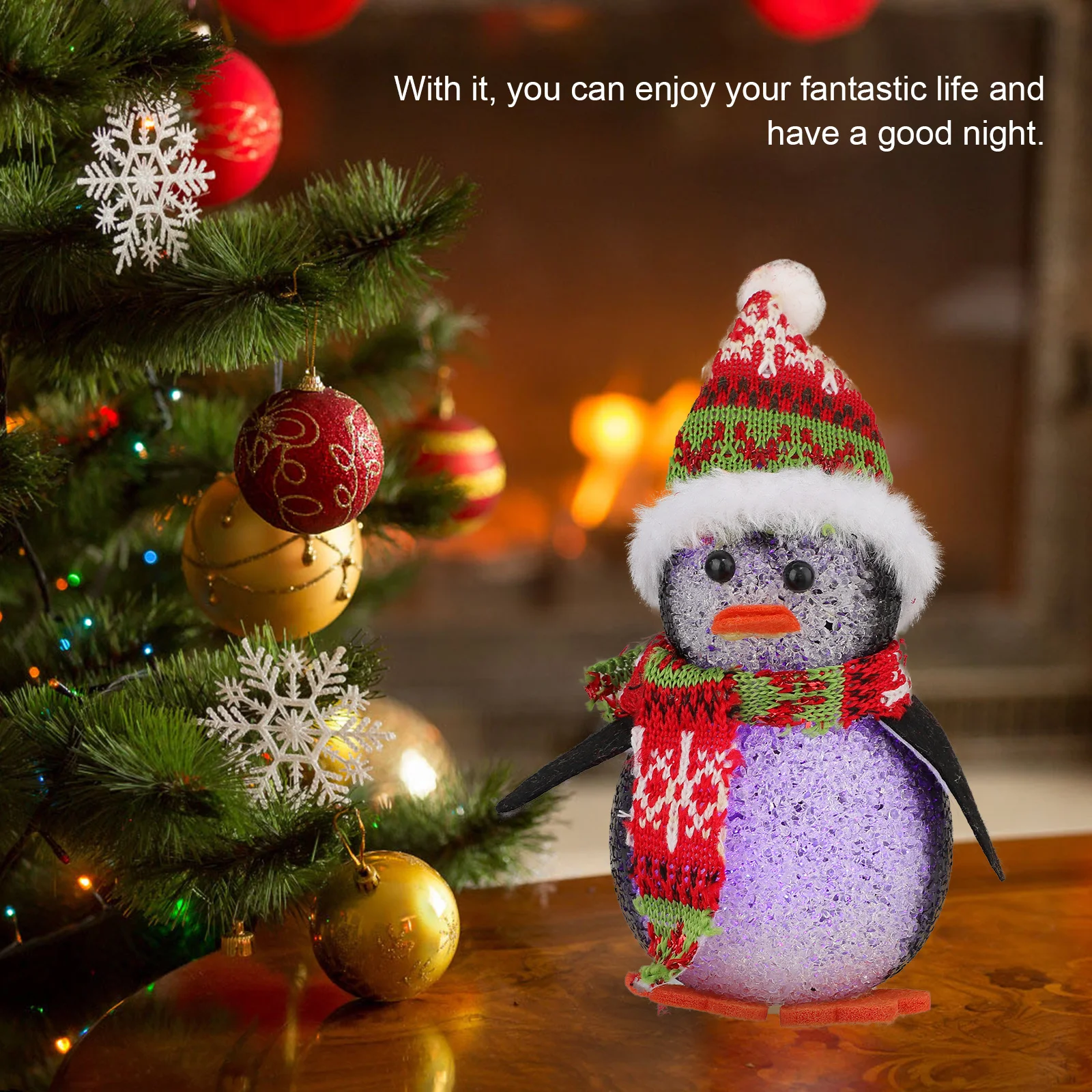 2 قطعة عيد الميلاد البطريق شكل LED مصباح لينة ضوء الليل ضوء لغرفة الديكور وهدايا عيد الميلاد LED مصباح