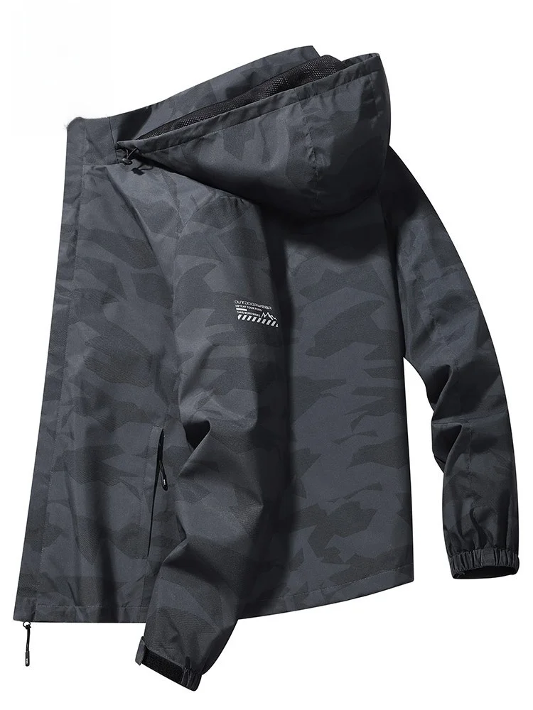 

Casual Loose Men's Jaet Spring Autumn Outdoor Hooded Windproof Leisure Coat Mexican Rice St Man Spring Autumn Men's Jaet