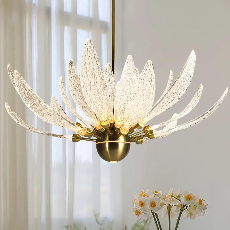 

Modern Home Decoration Hanging Chandelier Acrylic Iron Electroplating Led Lights Living Room Bedroom Nordic Salon Pendant Lamp