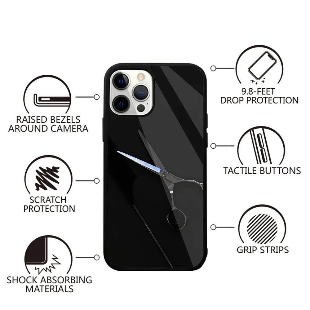 Barber Shop Hair Stylist Salon Phone Case Strong Magnetic For IPhone 15,14,13,Pro,Max,Plus,11,12,For Magsafe Wireless Charging