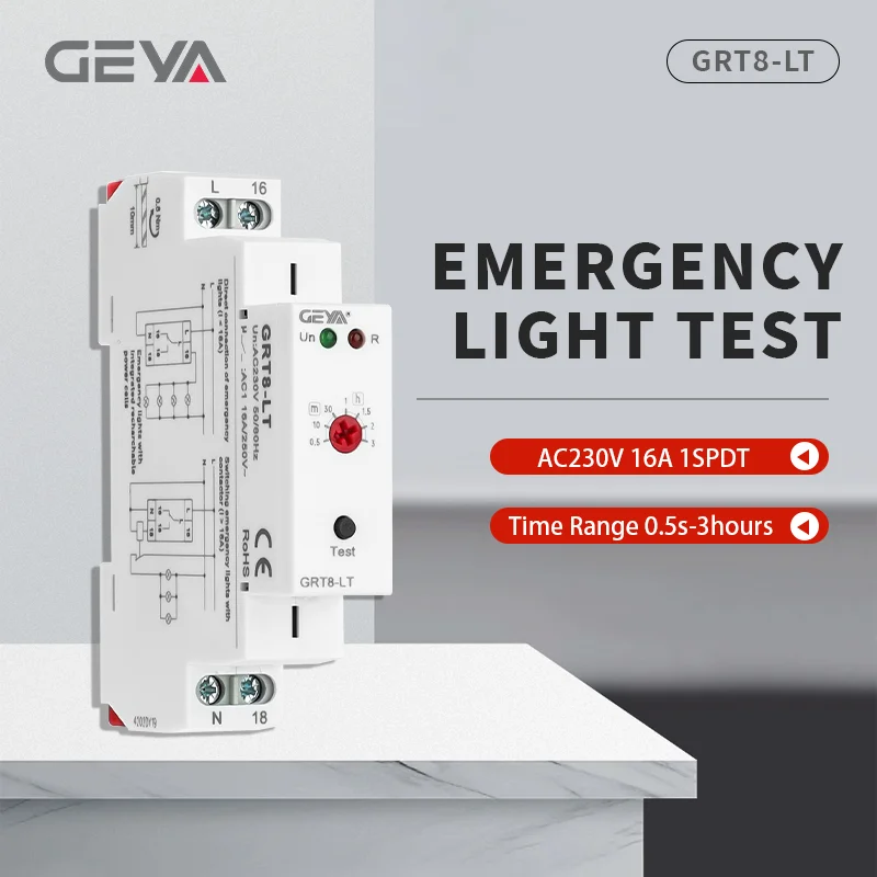 

GEYA GRT8-LT Реле аварийного освещения Реле времени Освещение Оборудование для обеспечения безопасности и обслуживания электротехники