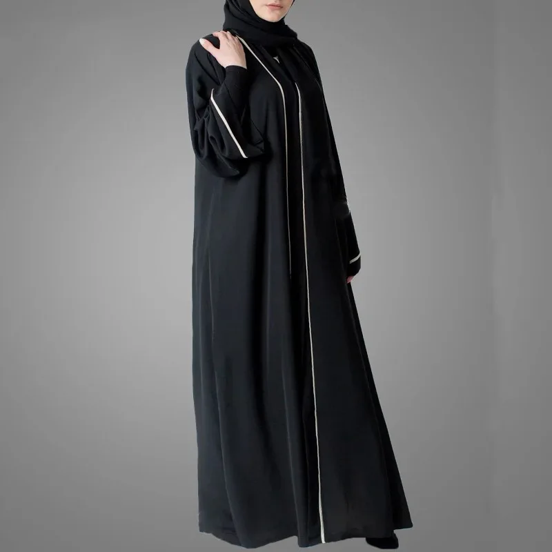 

Black Islamic Abayas Muslim Women Clothing Turkey Long Robe Moroccan Caftan Islam Kaftan Ramadan Abaya For Women Dubai