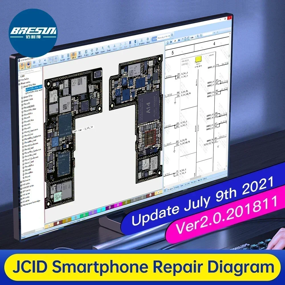 JCID JC Intelligentes Wartungs-Schaltbild, Schematische Darstellung, Bitmap für iPhone, iPad, Android, integriertes Schaltbild, Bitmap – Detail 4