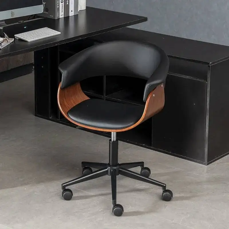 Solid Wood Lift Swivel Computer Chair Adjus  Home Office Study Chair Ergonomic Comfor  Desk Chair for Bedroom Lab