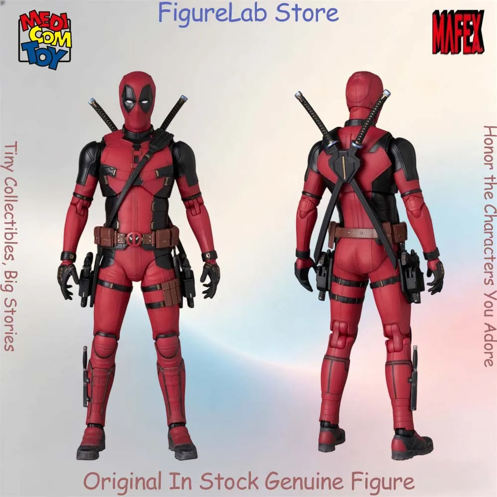 Figura Oficial Original de Medicom Toy Mafex Deadpool, Figura de Acción de Deadpool y Wolverine, en Caja, Disponible en Stock