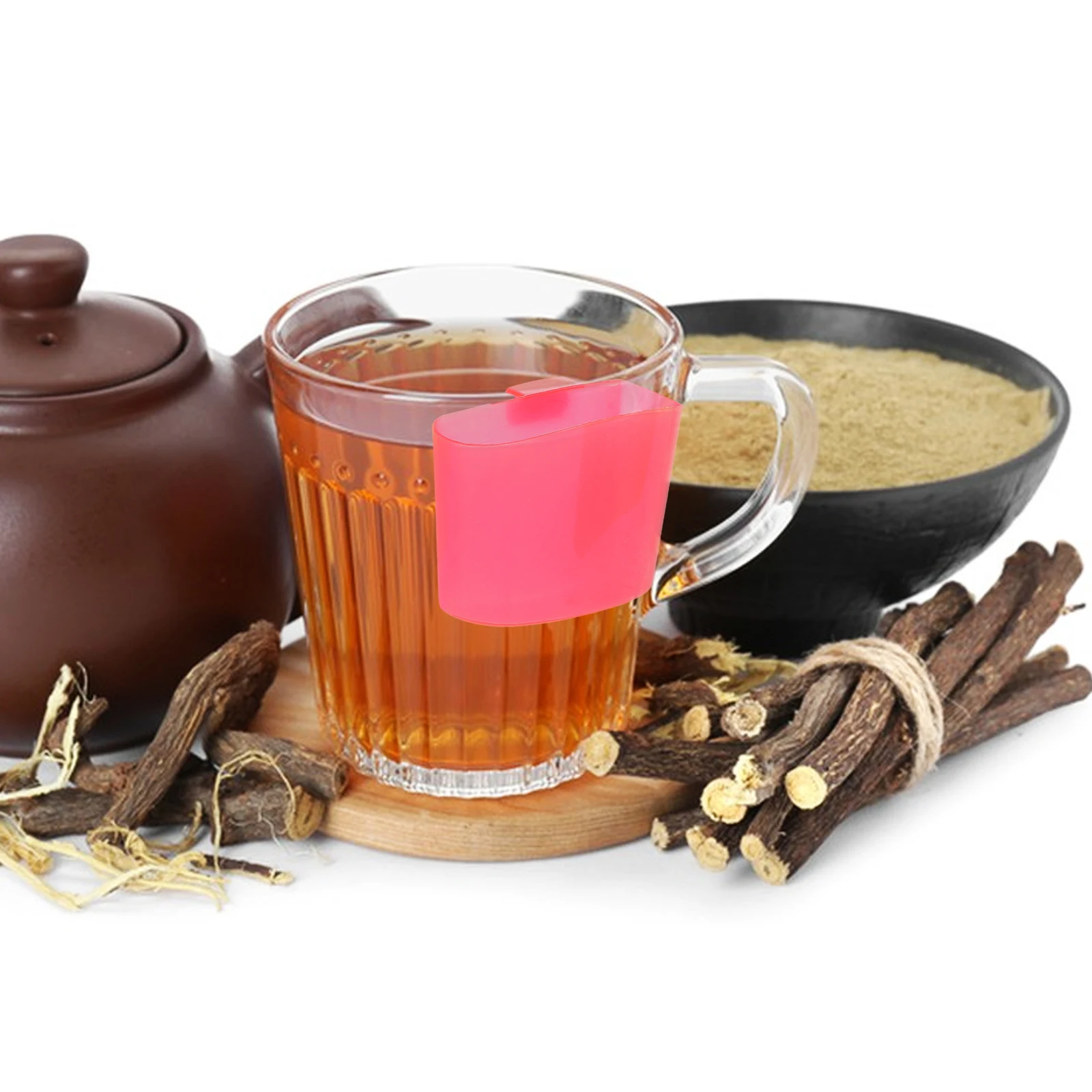 

8 Pcs Tea Bag Holder for Cup Mug Cookies PP Material Home Office School Picnic Party Tea Tray Saucer Kitchen Barware