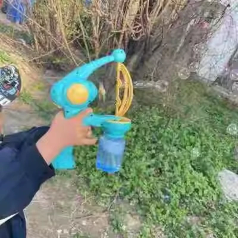 Automatyczna Maszyna do Robienia Bąbelków, Pistolet z Obsługą Jedną Ręką i Łatwą Czyszczeniemi, Bezpieczny Materiał, Zabawka dla Dzieci do Zabawy w Plenerowym Parku, Idealny Prezent na Przyjęcie