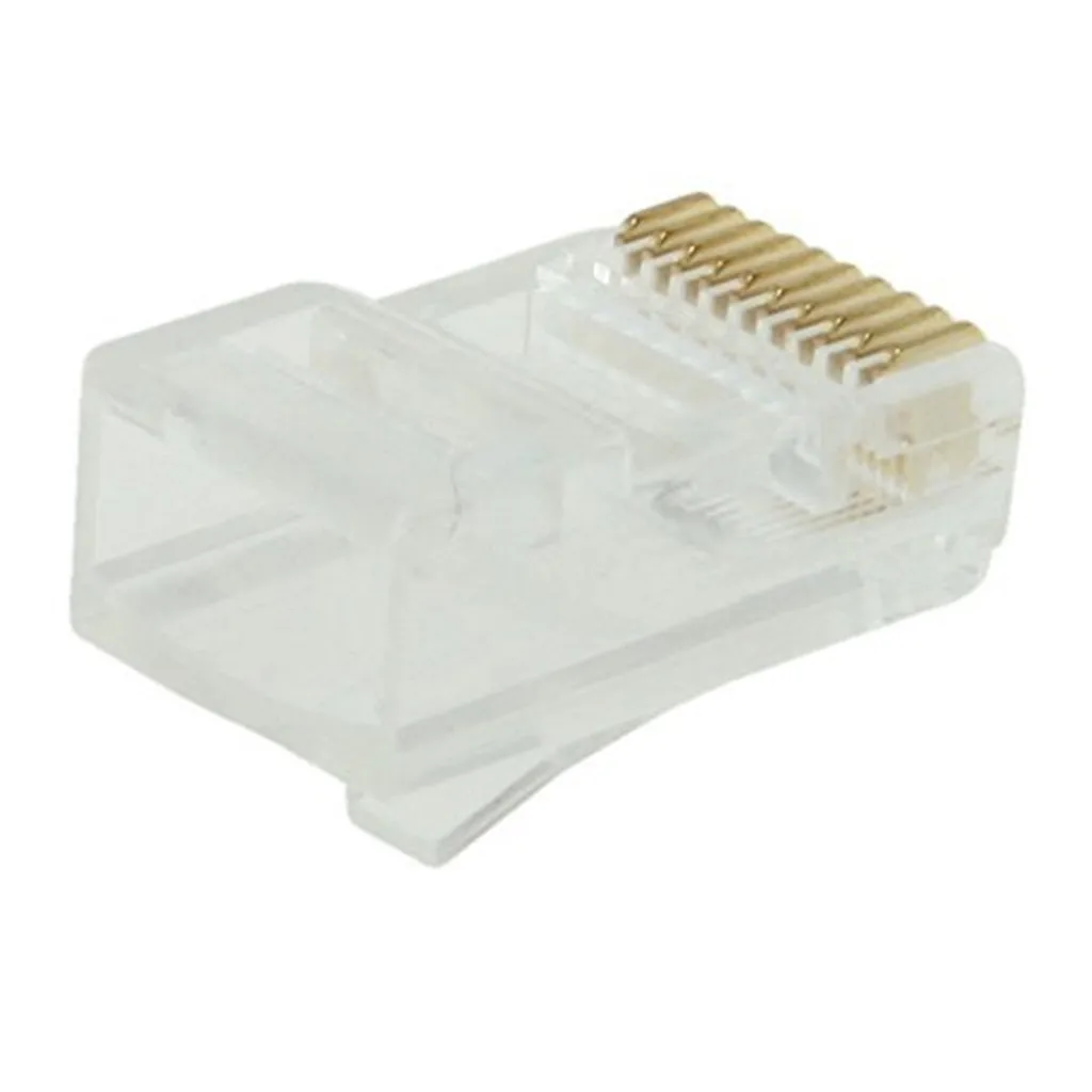 Plastic RJ50 10P10C Modular Connector Keystone Module Jack Connection Head for Ethernet Cat 5 Round Cable Solutions