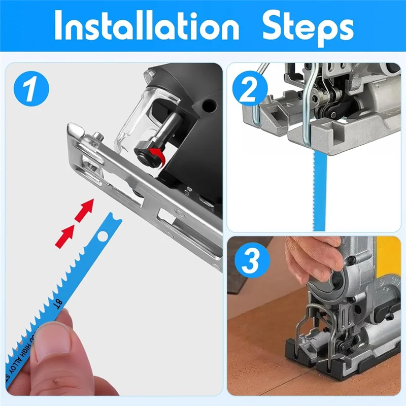 ABDJ-مجموعة شفرات المنشار العالمية (21 قطعة) للخشب والبلاستيك المعدني للخشب والبلاستيك وقطع المعادن