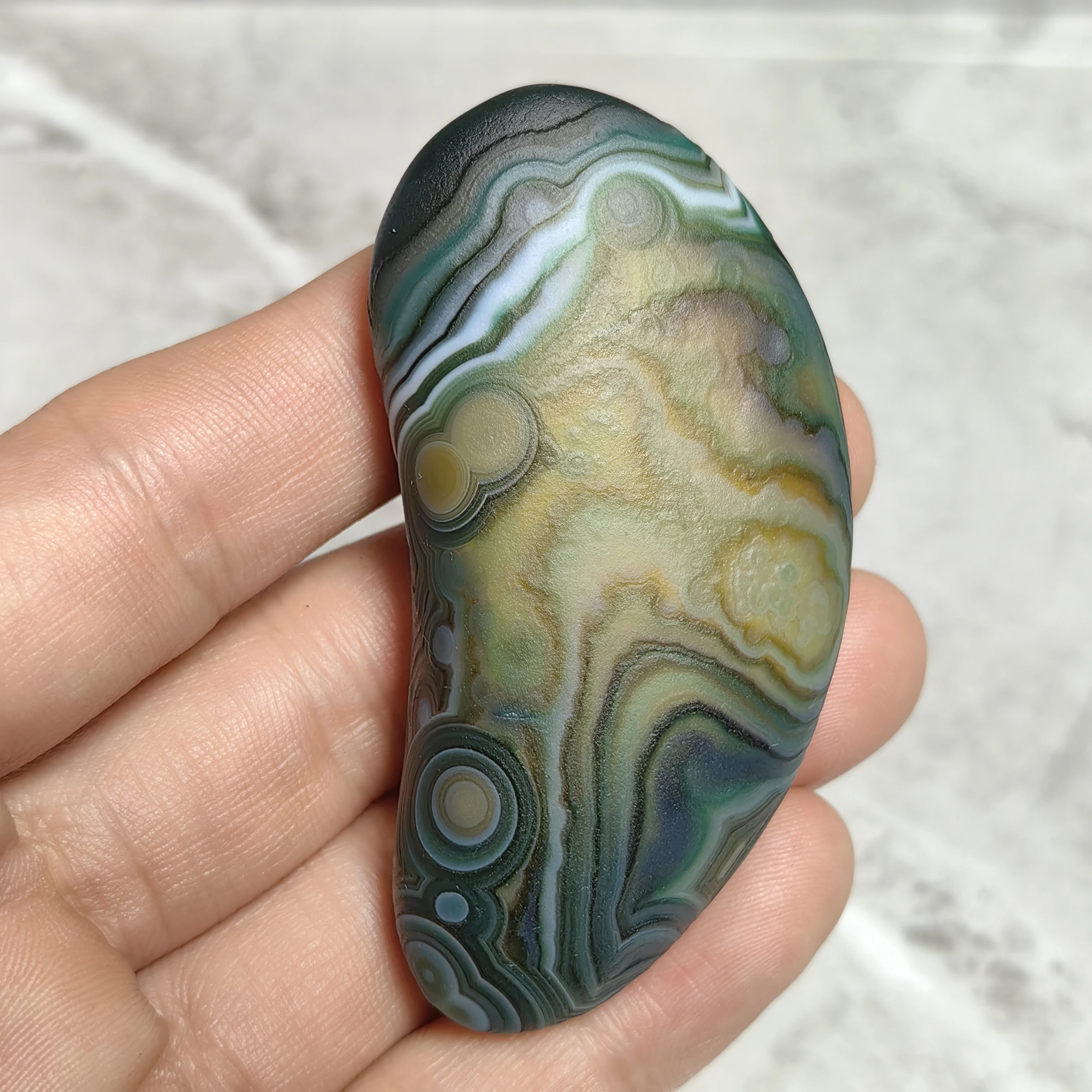 Pure Natural Haut-relief Divine Eyes Agate Gobi Rough Stone Palm Stones Mineral Specimen Home Decor DIY Jewelry Decoration Gift